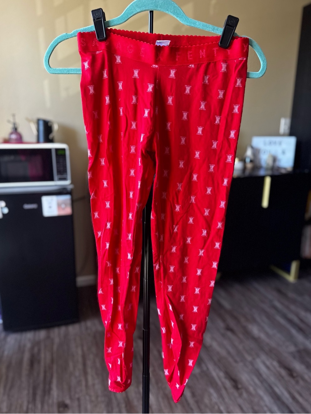 Savage X Fenty Red Logo Sleep Leggings